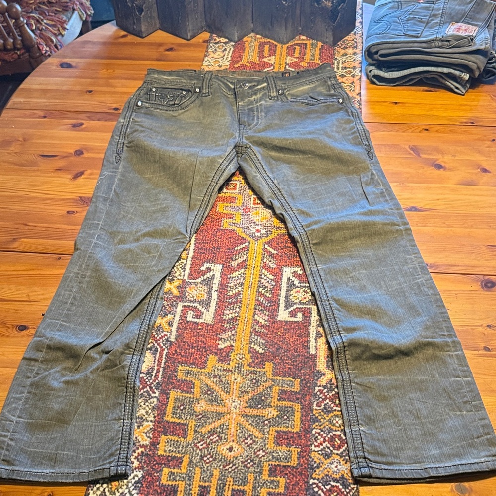 Rock Revival Men’s Charcoal Flare Jeans